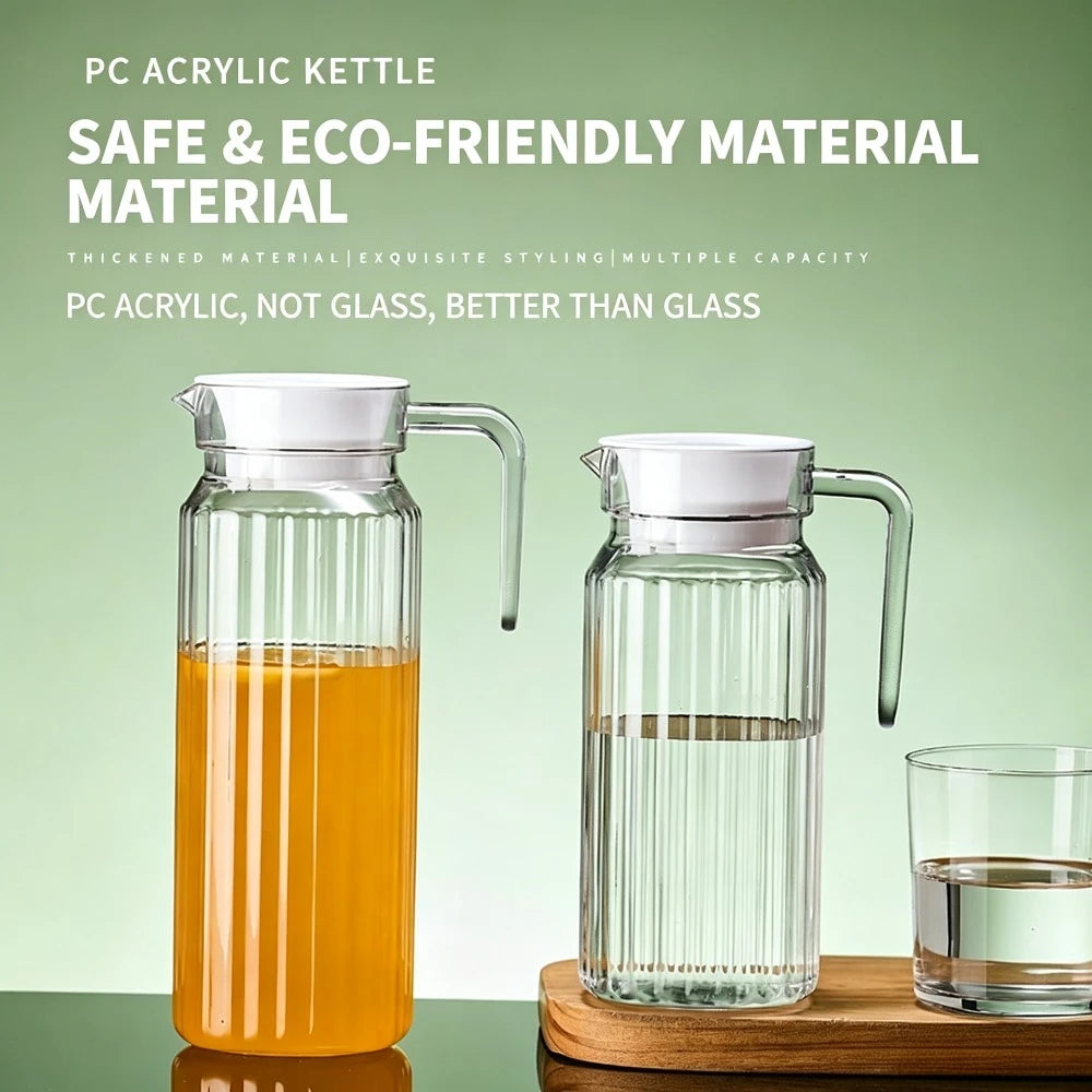 37oz Acrylic Water Pitcher BPA-Free Juice Carafe with Lid & Handle Acrylic Water Pitcher SPOT
