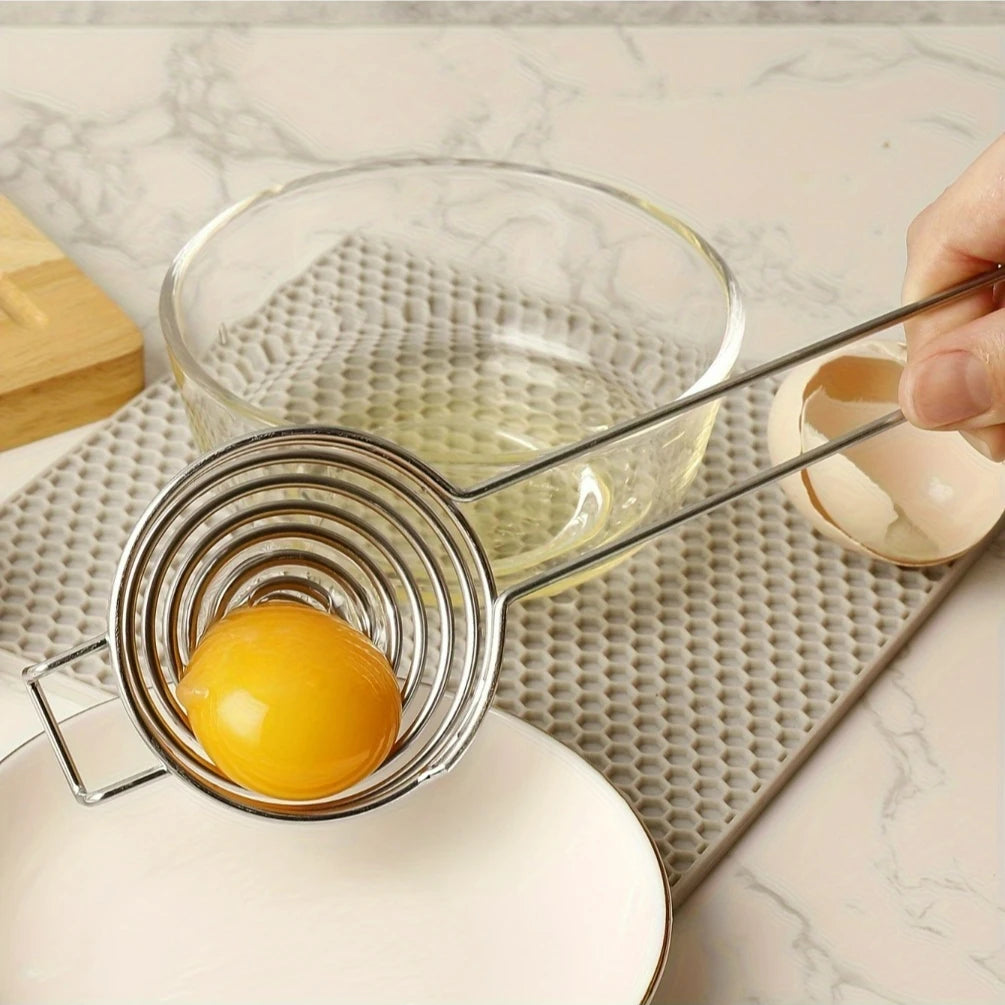 Stainless Steel Egg Yolk Separator & Egg White Divider Egg Separator Tool SPOT Silver