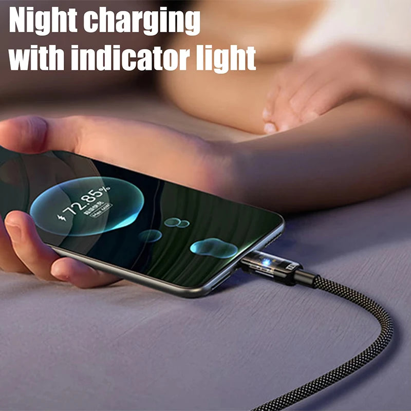 240W USB-C Fast Charging Cable – LED Display, Nylon Braided USB-C Charging Cable SPOT