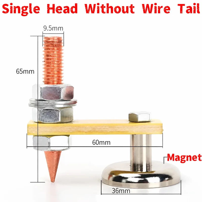 Welding Magnet Clamp Head – Magnetic Ground Holder Fixture Welding Magnet Clamp SPOT Single Head Style 2
