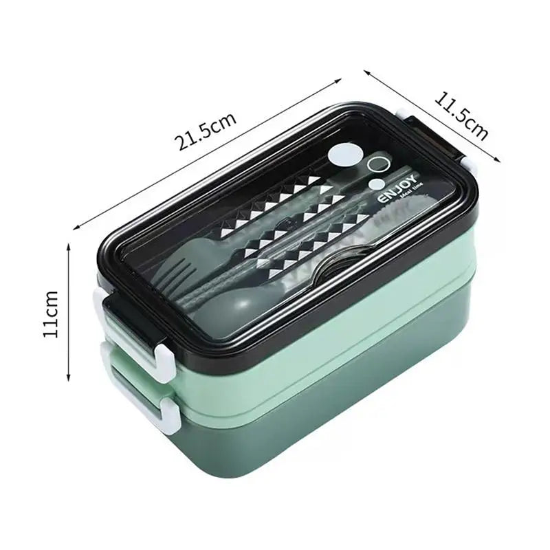 Double Layer Japanese Bento Box – Leak-Proof Lunch Container Bento Lunch Box SPOT