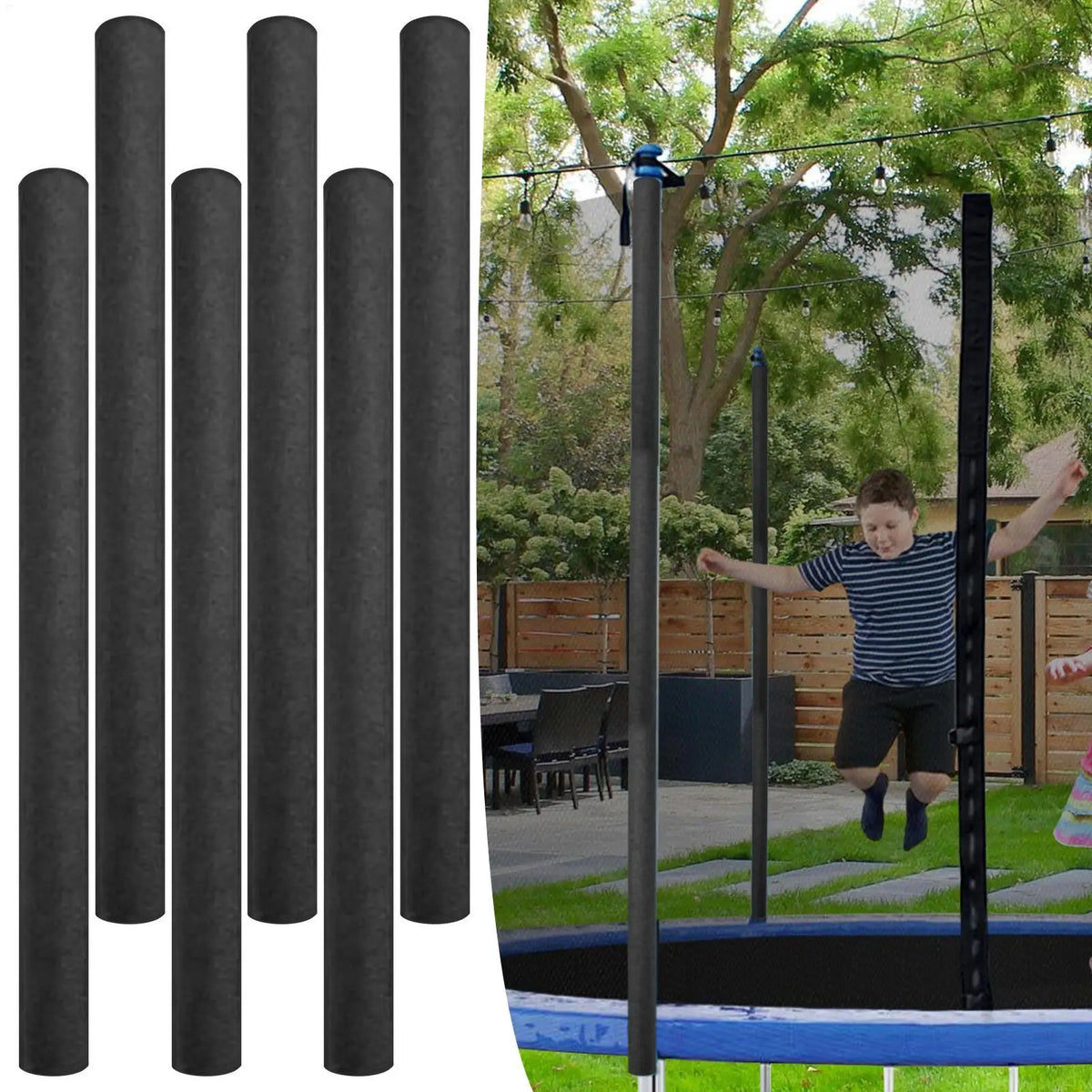 6-Pack 88cm Trampoline Pole Foam Covers – Safety Sleeve Set Trampoline Pole Cover SPOT
