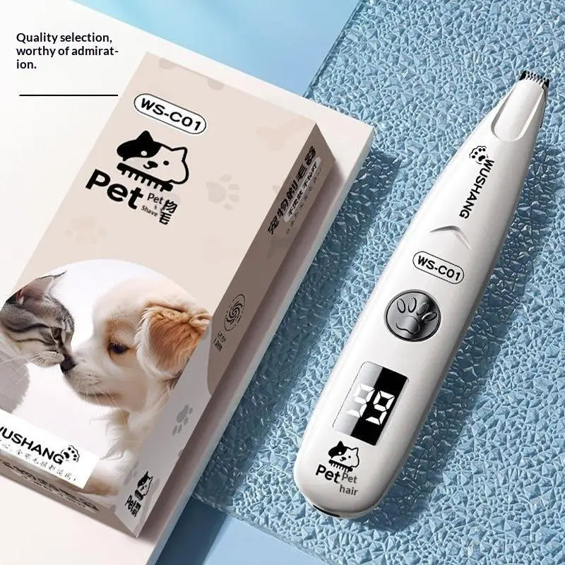 HUXUAN LED Pet Hair Trimmer – Rechargeable Dog & Cat Clipper Pet Grooming Trimmer SPOT