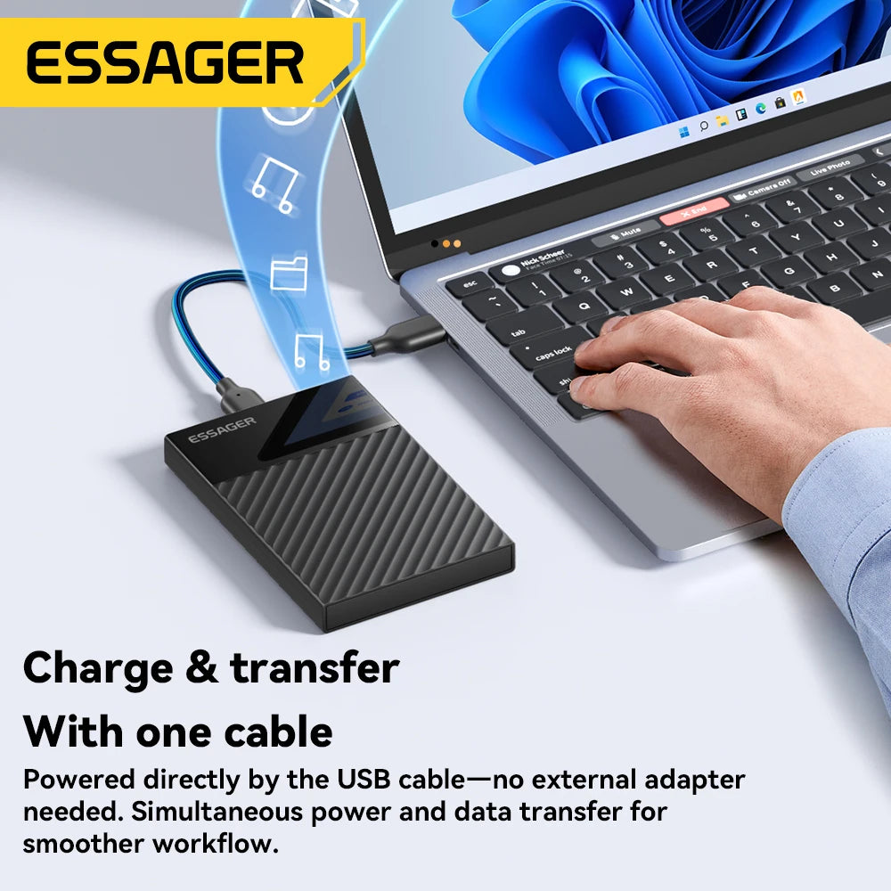 Essager 2.5" USB 3.0 SSD HDD Enclosure – UASP, 5Gbps HDD SSD Enclosure SPOT