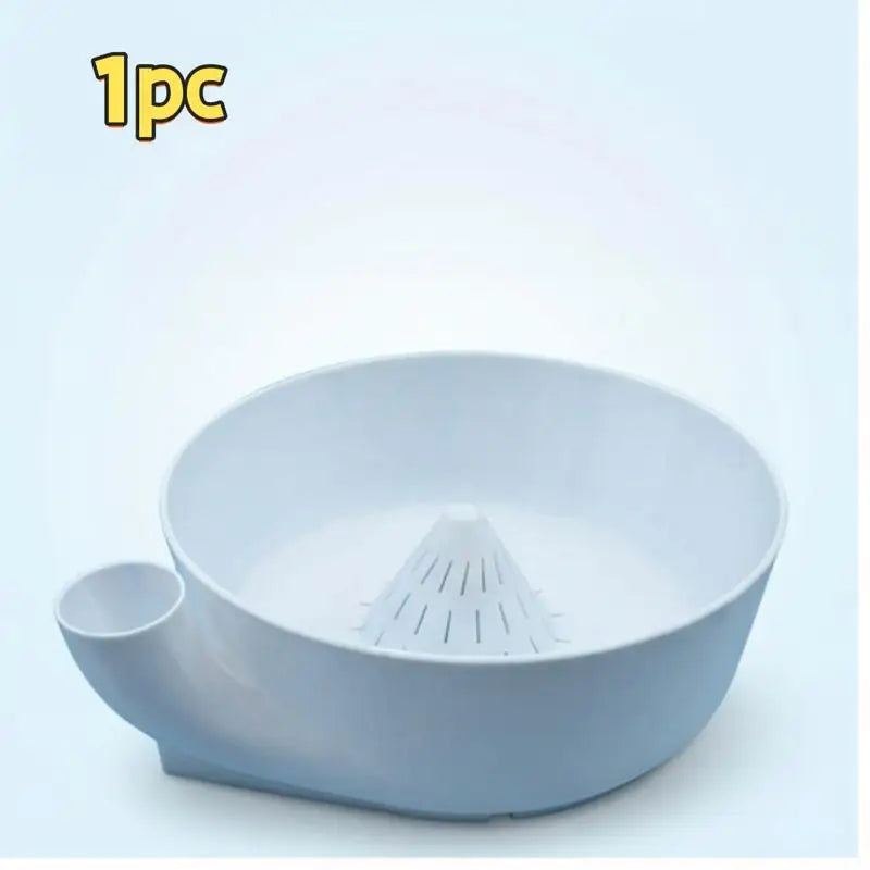 White Draining Colander – Fruit & Vegetable Washing Basket Kitchen Colander SPOT 1pc