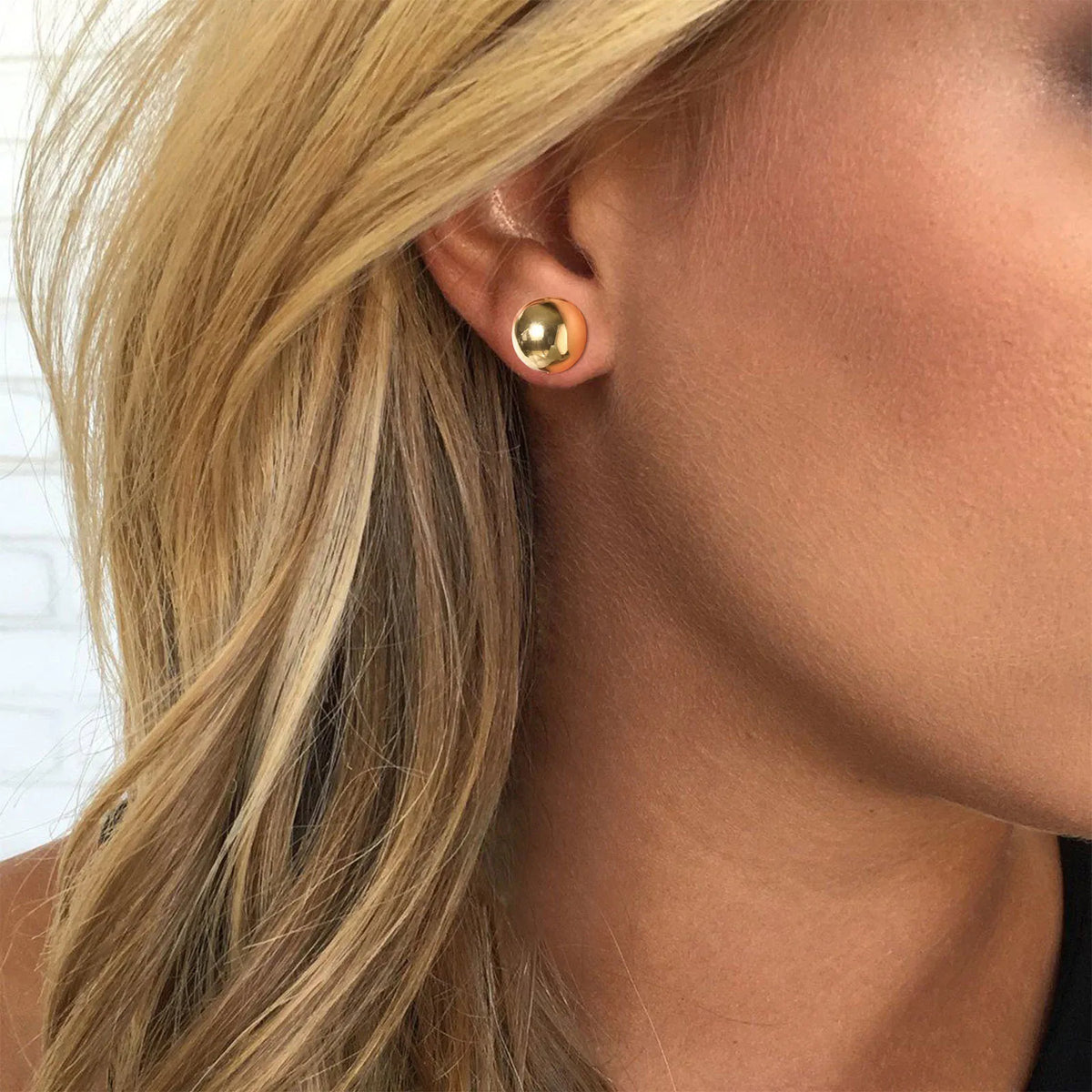 12mm Gold Ball Stud Earrings – Stainless Steel Women's Gift Stud Earrings SPOT