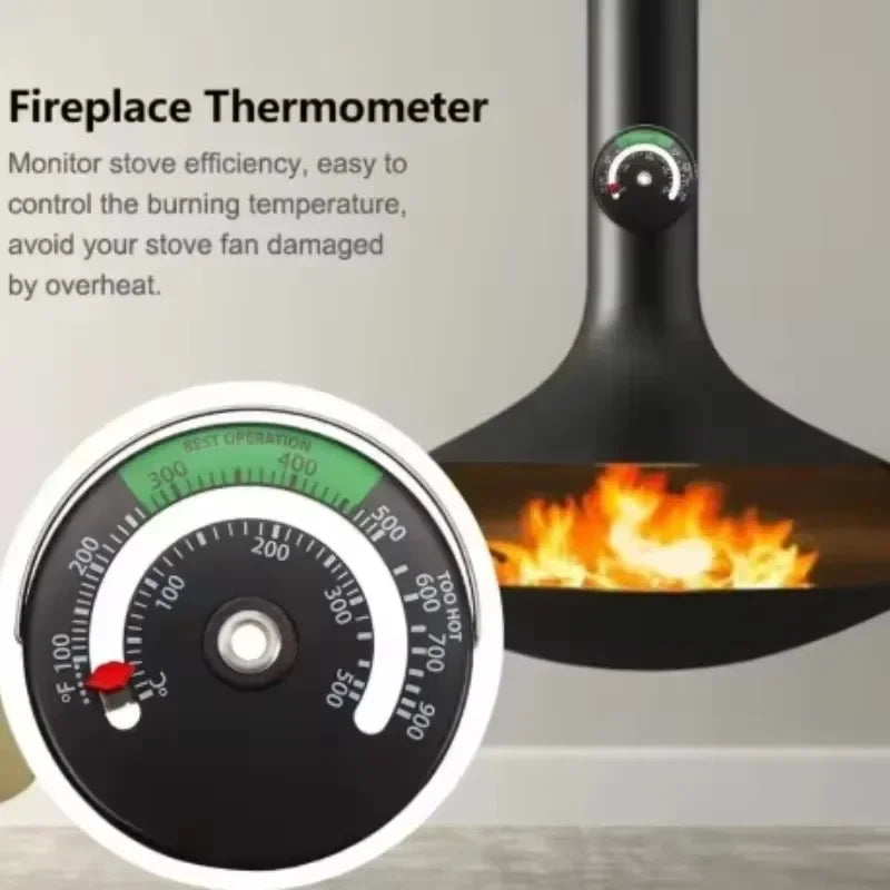 Magnetic Wood Stove Thermometer – Flue Pipe & Chimney Meter Stove Thermometer SPOT
