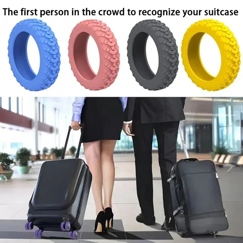 8-Pack Silicone Luggage Wheel Covers – Quiet Caster Protectors Luggage Wheel Covers SPOT