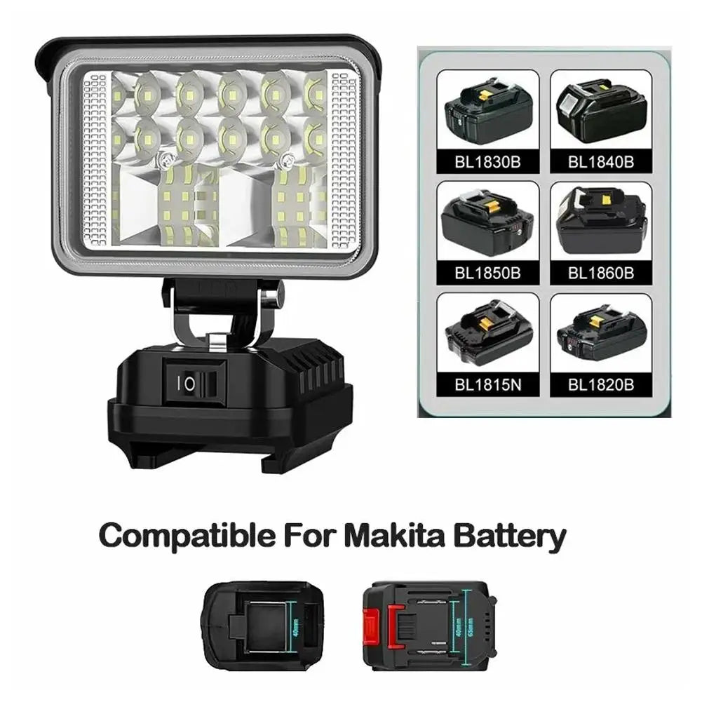 Makita 18V Cordless Work Light IP65 Waterproof + Dual USB Cordless Work Light SPOT