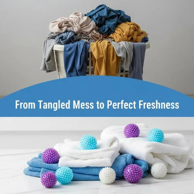 Reusable Anti-Tangle Laundry Balls – TPR Washing Balls 3/5/12 Pack Laundry Washing Balls SPOT
