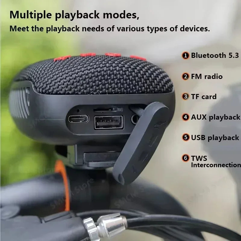 VIKEFON Portable Bluetooth Speaker IPX5 – Bike Mount & FM Radio Portable Bluetooth Speaker SPOT
