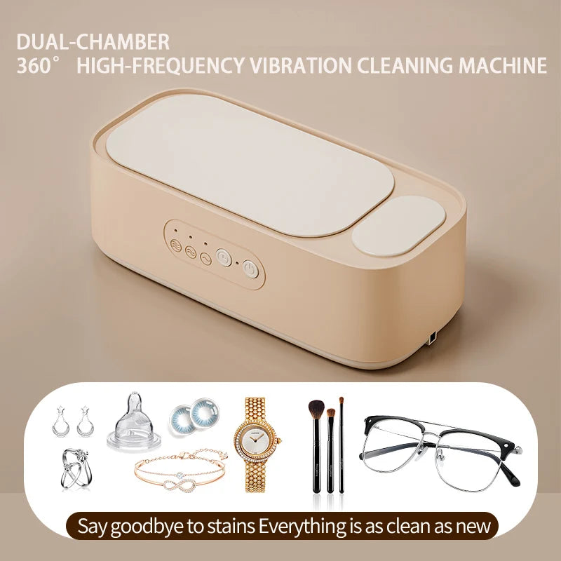 Double-Bin Ultrasonic Jewelry Cleaner – Adjustable High Frequency Ultrasonic Cleaner SPOT
