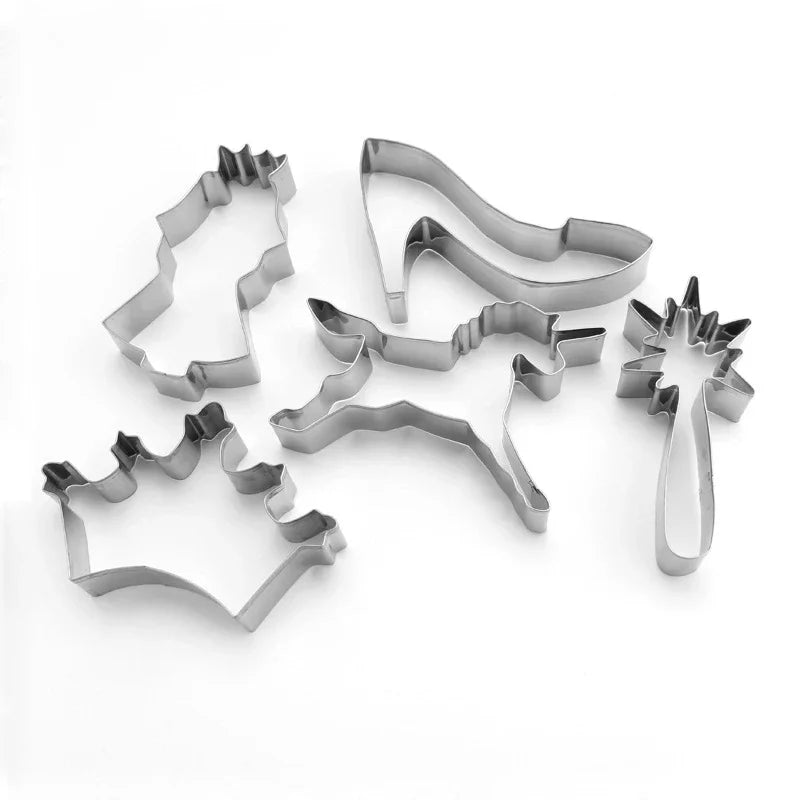 5-Piece Christmas Cookie Cutter Set – Stainless Steel Baking Cookie Cutter Set SPOT 5pcs