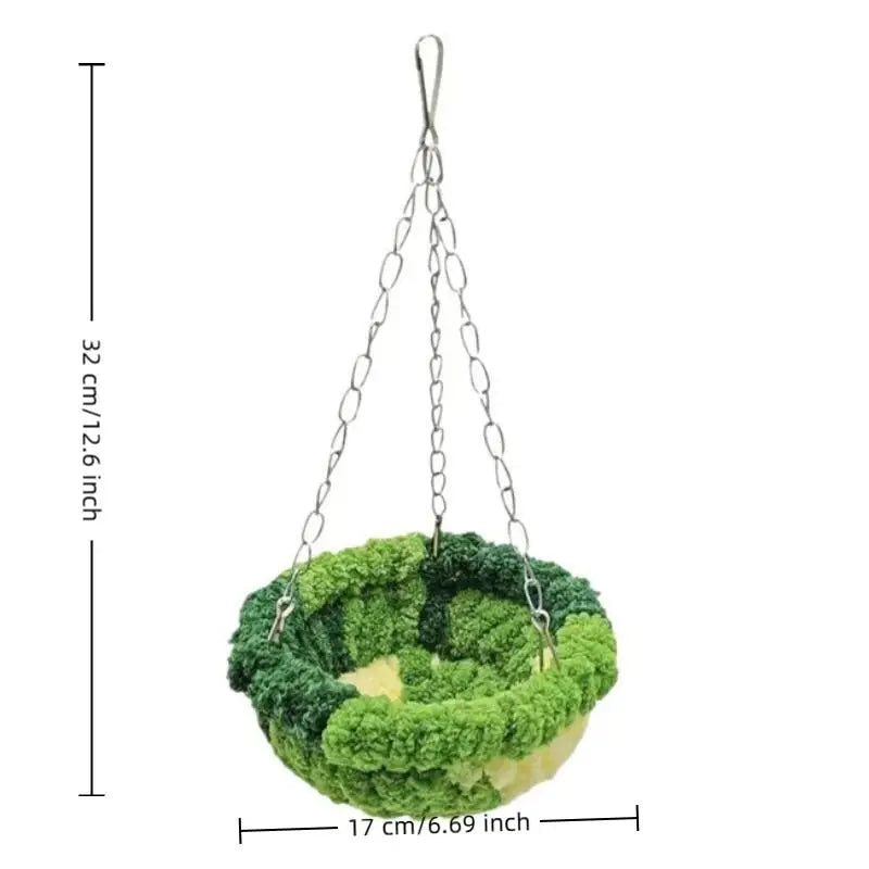 Plush Parrot Hanging Nest – Warm Bird Hideout for Cockatiels Bird Cage Nest SPOT