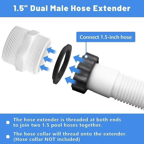 1.5" Pool Hose Split Coupler Connector with Gasket Pool Hose Connector SPOT