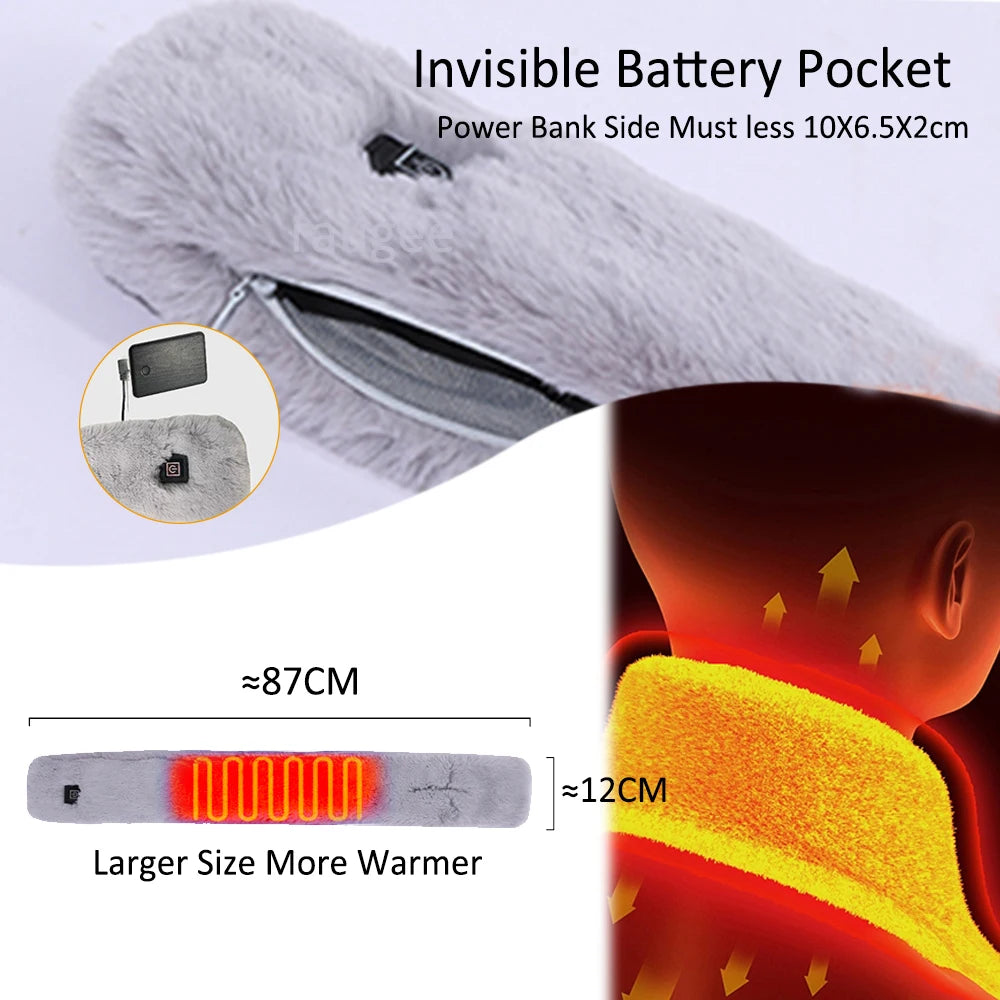 USB Electric Heated Neck Scarf – 3-Speed Warming Wrap Heated Neck Scarf SPOT
