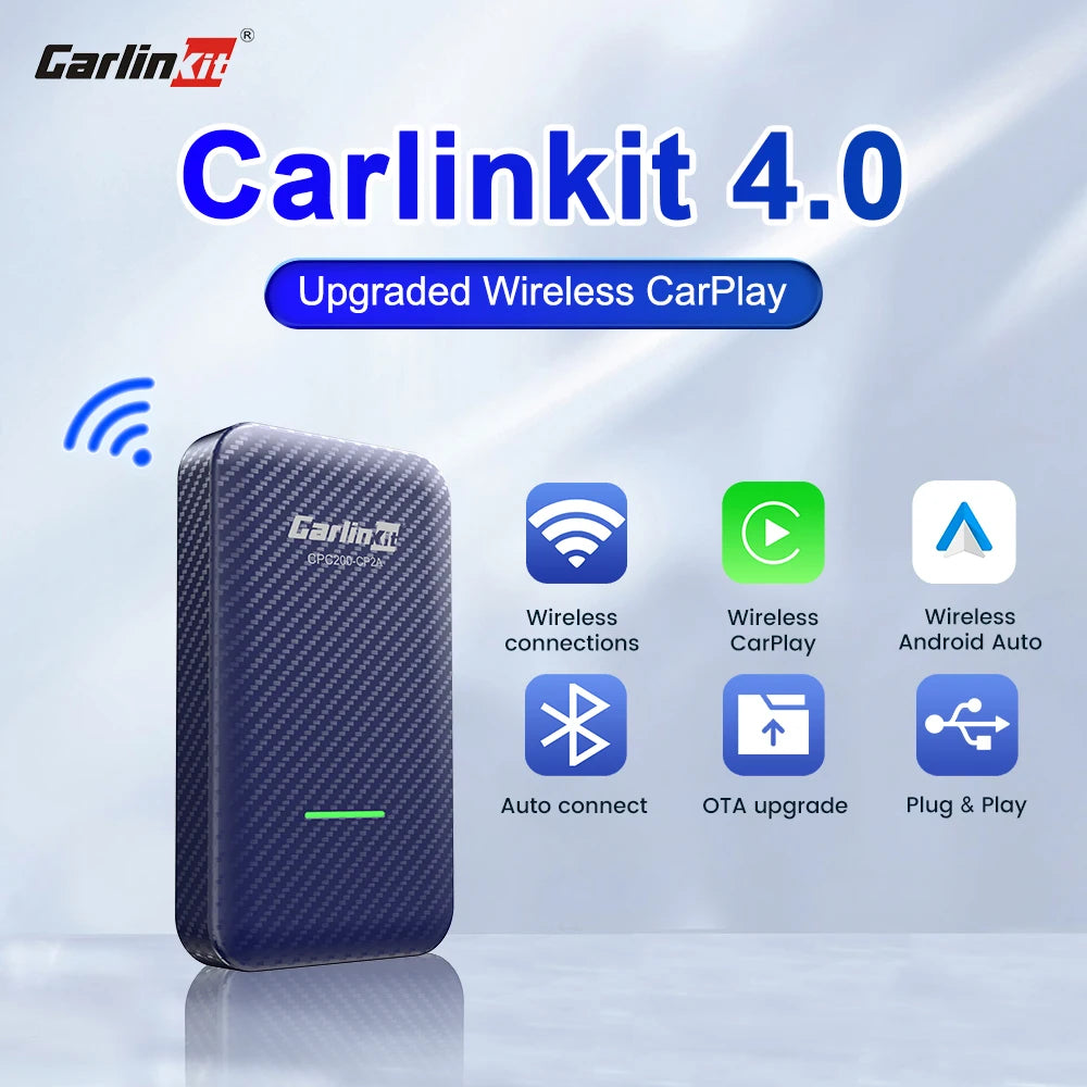 CarlinKit 4.0 Wireless CarPlay & Android Auto Adapter Dongle Wireless CarPlay Adapter SPOT