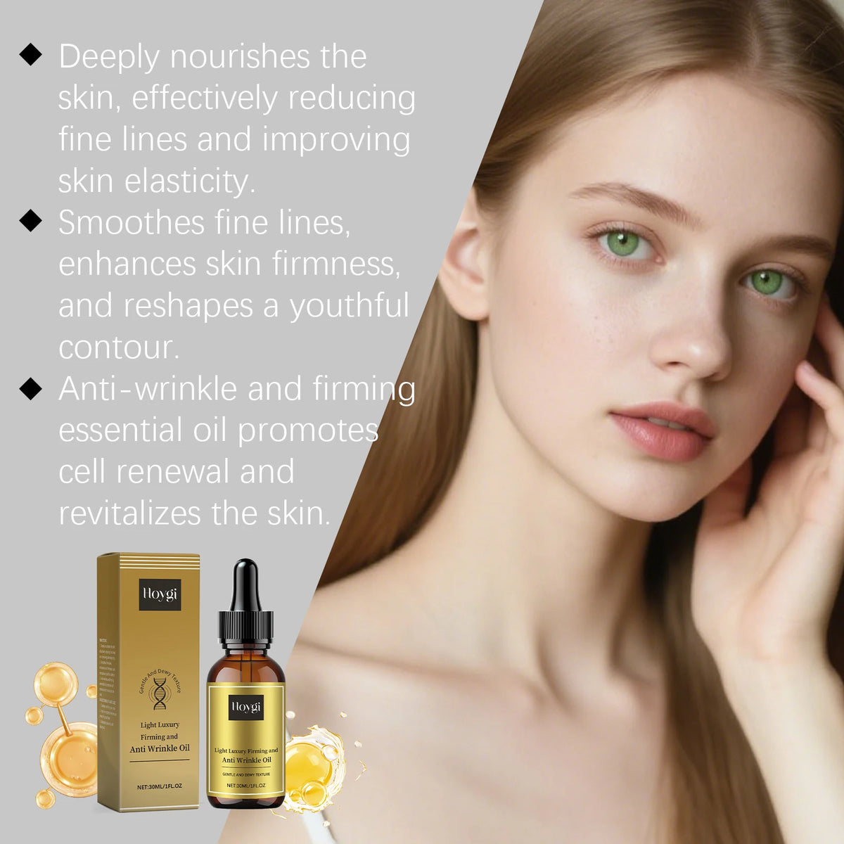 Hoygi Firming Face Oil – Anti-Wrinkle & Brightening Serum Facial Serum Oil SPOT