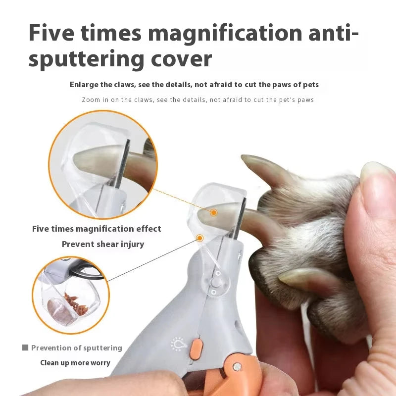 LED Light Pet Nail Clippers for Cats & Dogs – Safe Grooming Pet Nail Clippers SPOT