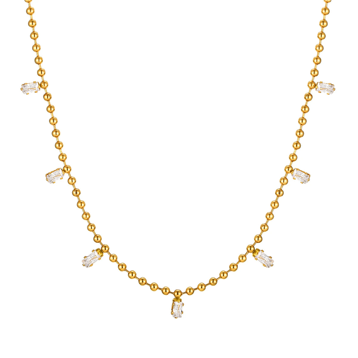 Tiny Cubic Zirconia Pendant Necklace – Tarnish-Free Gold Pendant Necklace SPOT Default Title