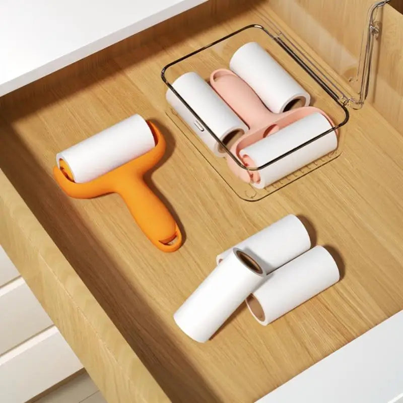 Mini Portable Lint Roller Set with Case & 3 Replacement Rolls Lint Roller Set SPOT