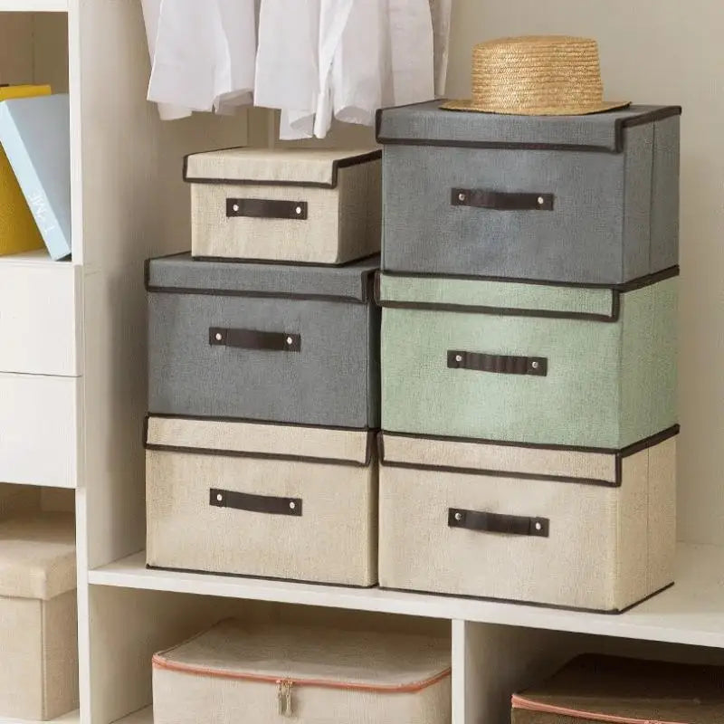 Foldable Non-Woven Storage Box – Dustproof Home Organizer Foldable Storage Box SPOT