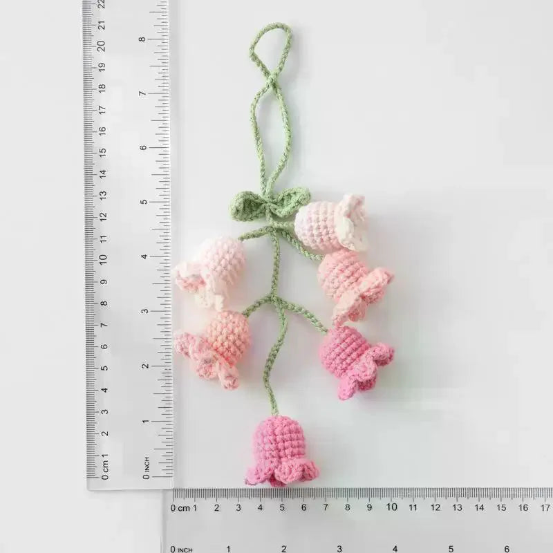 Handmade Crochet Lily of the Valley Hanging Charm Pendant Crochet Hanging Charm SPOT