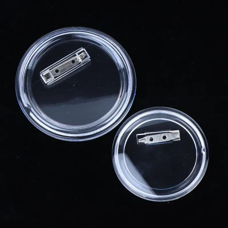 10-Pack Blank Transparent Acrylic DIY Button Pins | Custom Badge DIY Badge Pin Set SPOT