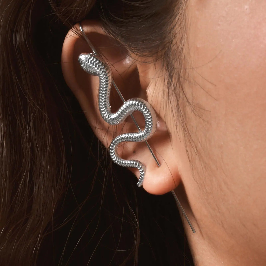Snake Ear Crawler Hook Earring – Stainless Steel, Gold & Silver Crawler Hook Earring SPOT