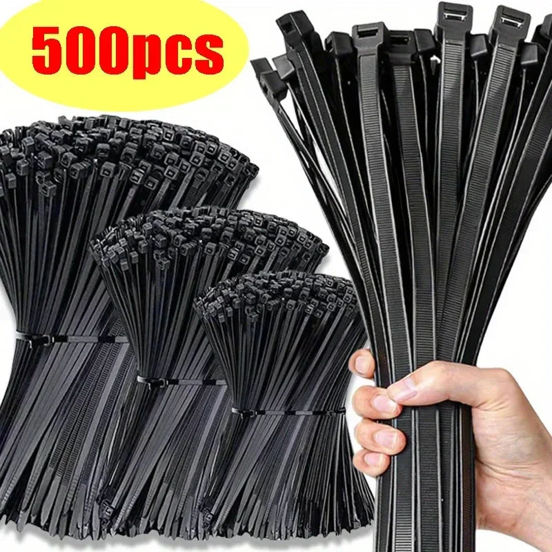 100/500-Pack Nylon Cable Ties – Reusable Self-Locking Zip Ties Nylon Cable Ties SPOT