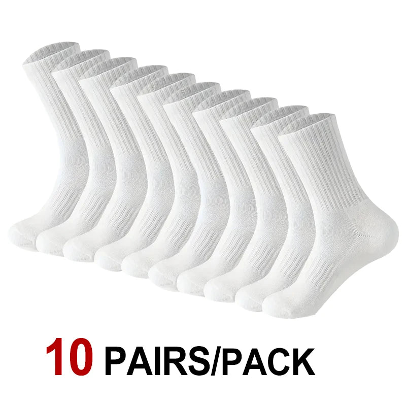 10/20-Pack Unisex Breathable Knit Sports Socks – All-Season Sports Socks Multipack SPOT 10 Pairs White 35-44EU