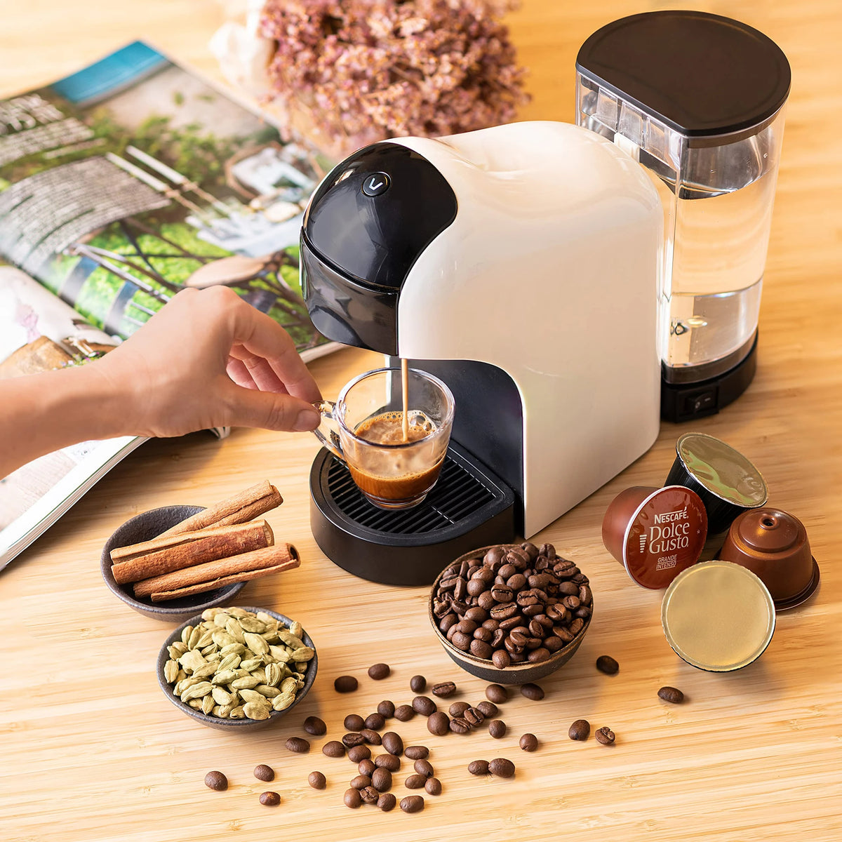 DUTRIEUX 3-in-1 Capsule Espresso Machine – Nespresso Compatible Espresso Coffee Machine SPOT