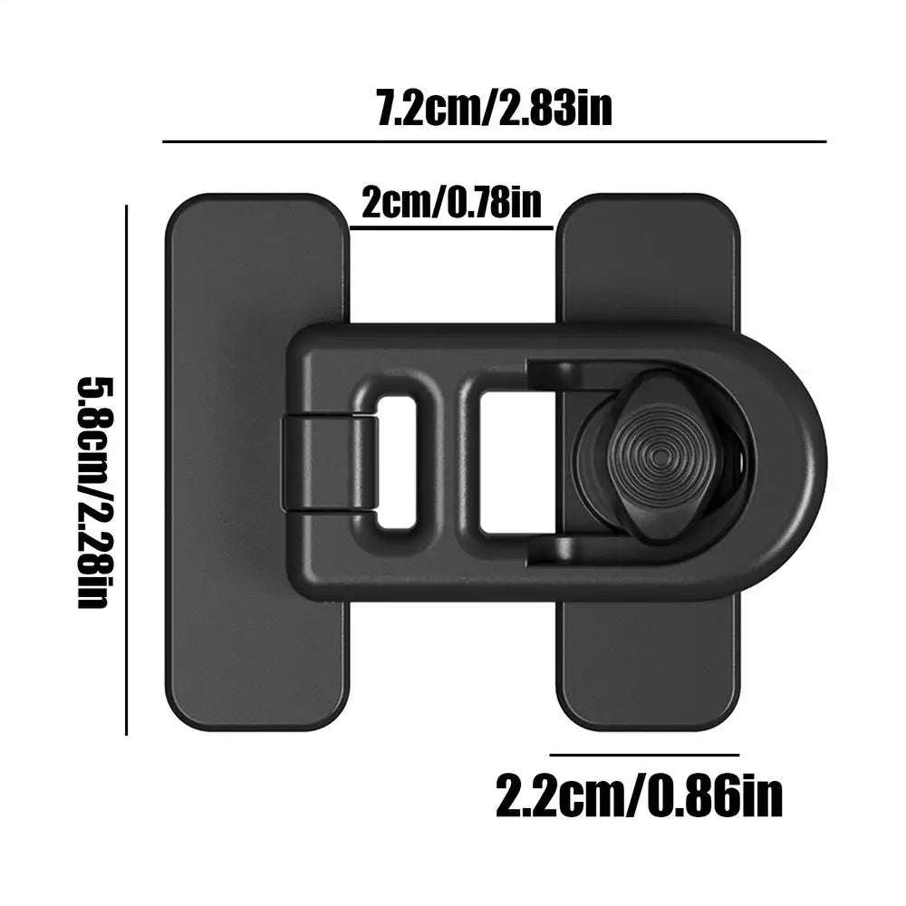 Adhesive Keyless Fridge & Cabinet Lock – Child-Proof Baby Proof Child Safety Lock SPOT Black