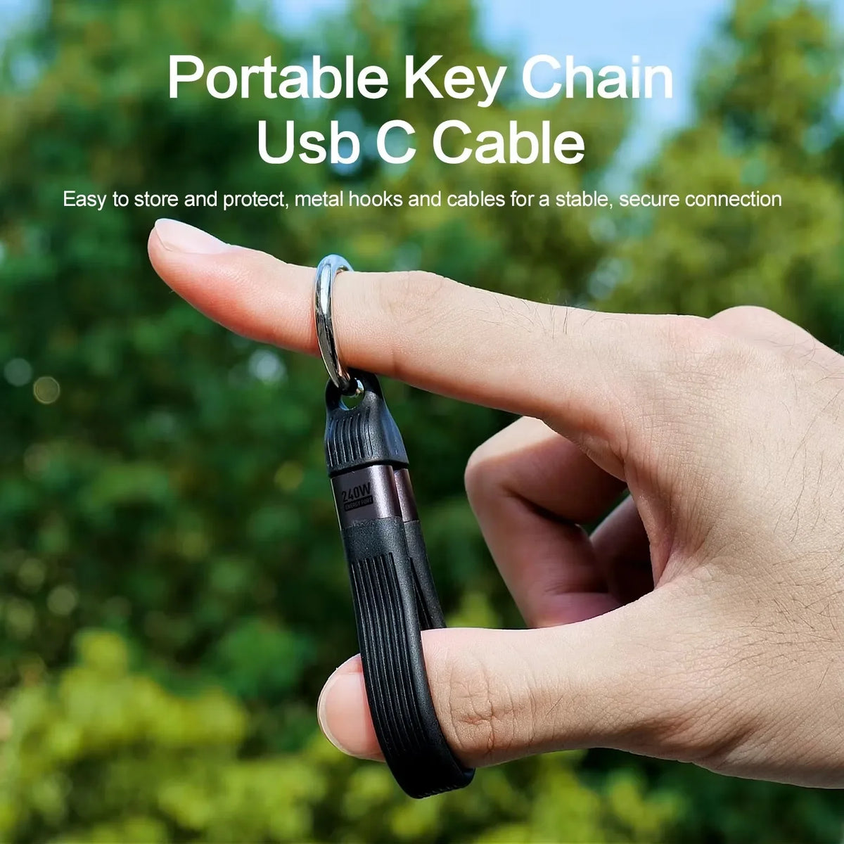 240W USB4 USB-C Keychain Cable – 40Gbps Fast Charge & 8K USB-C Cable SPOT