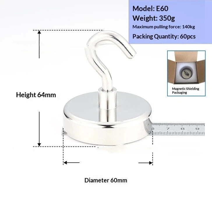 Heavy-Duty Magnetic Hooks – Electroplated, Damage-Free Magnetic Hooks SPOT b