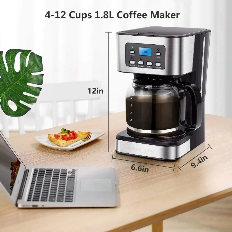 DUTRIEUX 1.5L Drip Coffee Maker – 24-Hr Timer & Keep Warm 950W Drip Coffee Maker SPOT