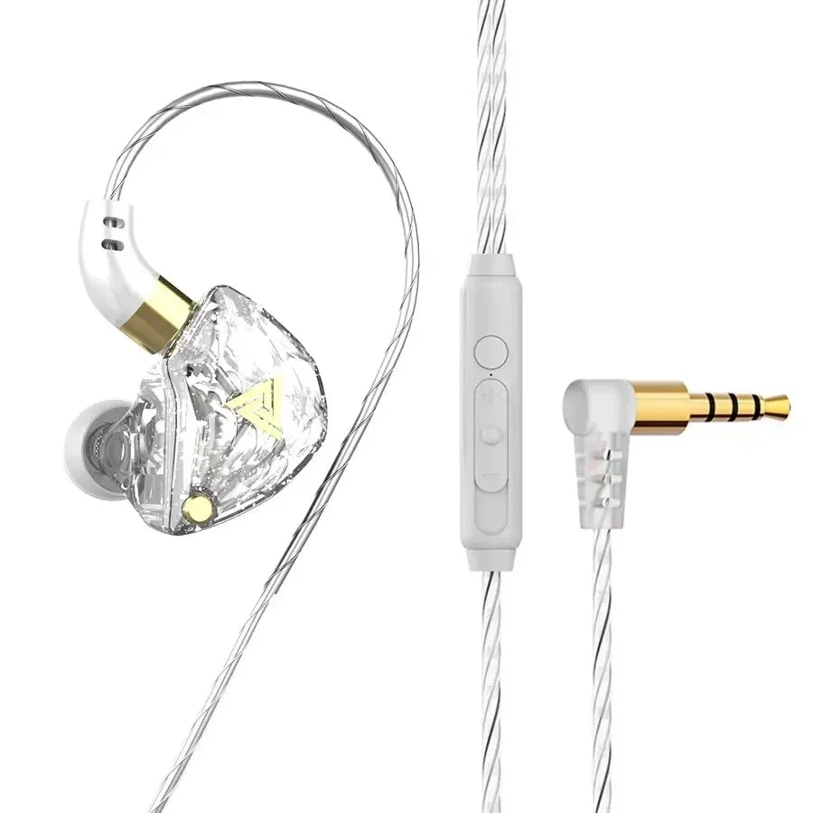 QKZ SK8 HIFI Bass Wired In-Ear Earphones with Mic – Gaming Wired In-Ear Earphones SPOT White