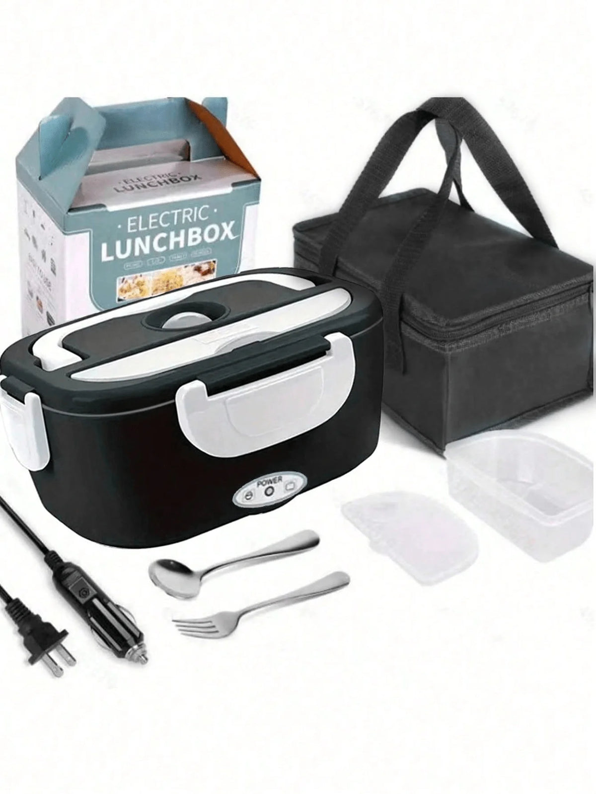 1.5L 60W Electric Lunch Box Food Warmer – Portable Heater Electric Lunch Box SPOT Black