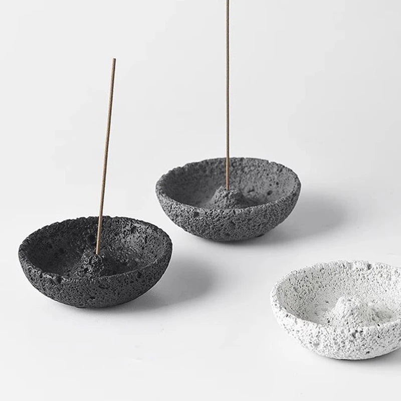 Wind Line Cement Incense Holder Tray – Modern Home Decor Incense Holder Tray SPOT