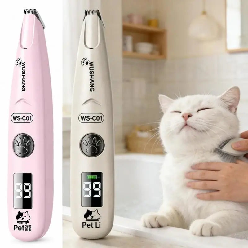 HUXUAN LED Pet Hair Trimmer – Rechargeable Dog & Cat Clipper Pet Grooming Trimmer SPOT