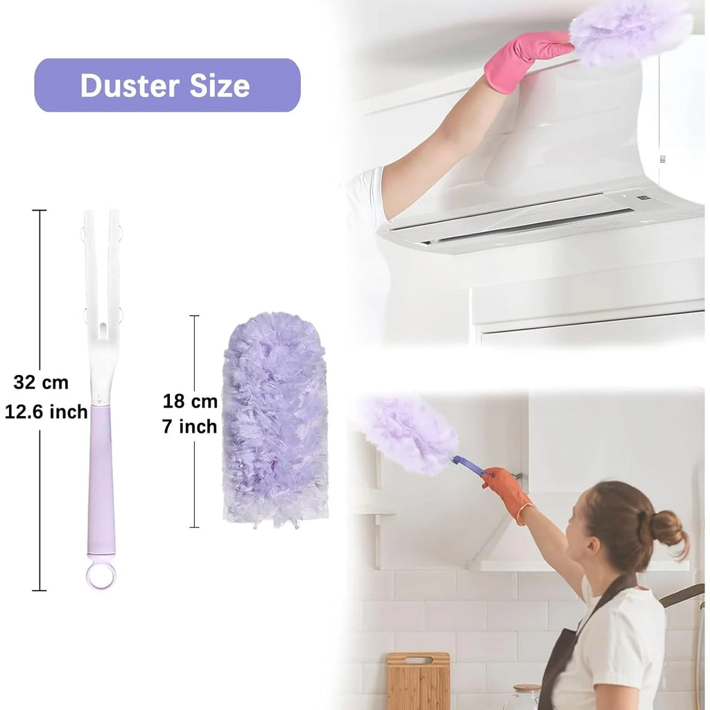 Heavy-Duty Fluffy Fiber Duster Set – Multi-Surface Cleaning Tool Duster Cleaning Set SPOT