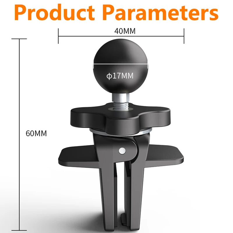 17mm Ball Head Car Air Vent Clip Phone Mount | Universal Fit Car Phone Mount SPOT