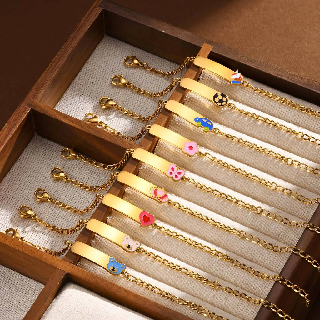 Personalized Baby Name Bar ID Bracelet – Free Engraving Personalized ID Bracelet SPOT