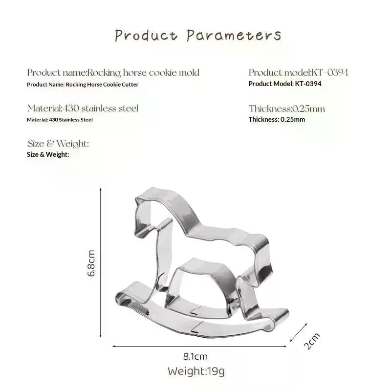Horse Cookie Cutter – Stainless Steel Biscuit & Fondant Mold Cookie Cutter SPOT