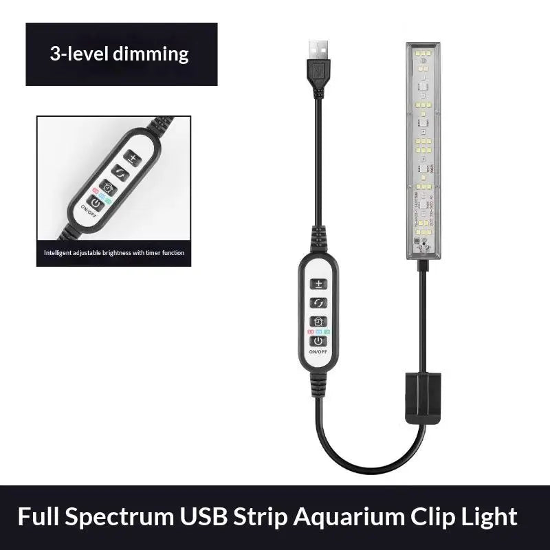 Full Spectrum LED Aquarium Clip Light – Timer & Dimmable Aquarium Clip Light SPOT D