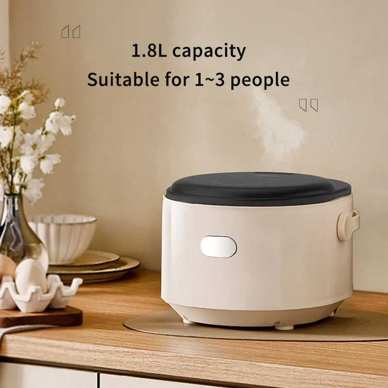 DUTRIEUX 1.8L Mini Rice Cooker – Digital Timer & Non-Stick Pot Mini Rice Cooker SPOT