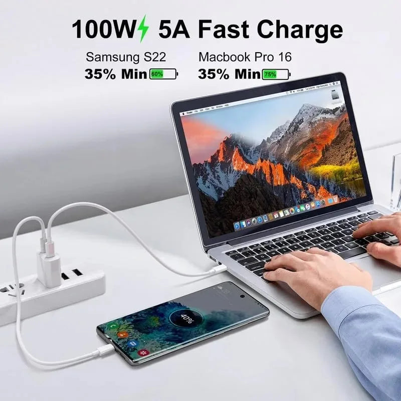 100W USB-C to USB-C Fast Charging Cable | 1M/1.5M/2M USB-C Charging Cable SPOT
