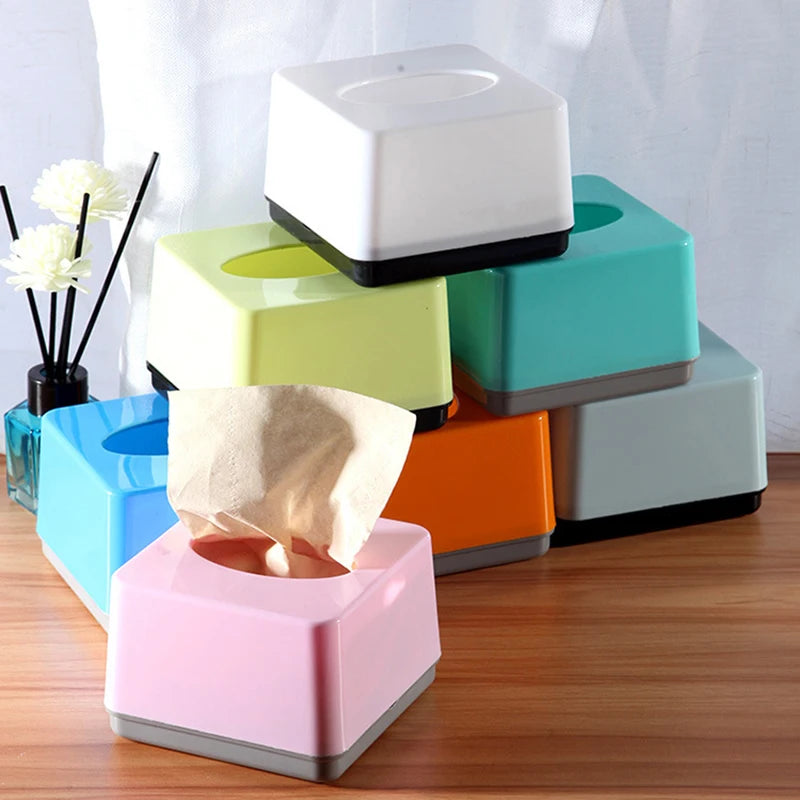 Square Plastic Tissue Box – Drawer Style for Home & Restaurant Tissue Box Holder SPOT