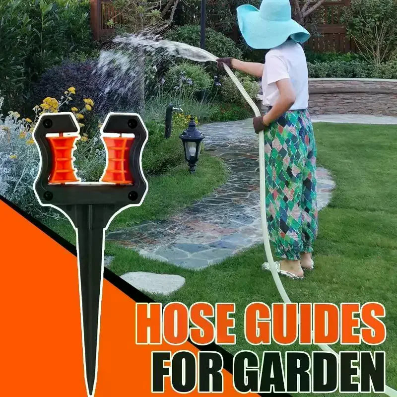 Heavy-Duty Garden Hose Guide Spike with Roller Wheel Hose Guide Spike SPOT