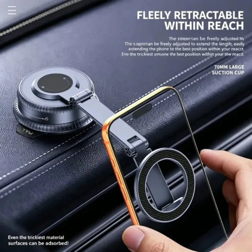 VIKEFON K60 Magnetic Car Mount – N52 Aluminum Arm 360° MagSafe Magnetic Car Mount SPOT